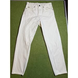 VTG 90's Mens Levis 550 32x30 White Relaxed Fit Tapered Leg Orange Tab USA Made
